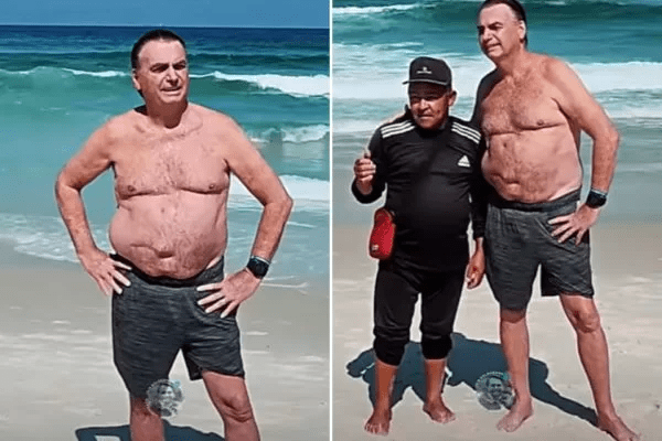 VÍDEO Bolsonaro exibe cicatrizes em dia de praia no Rio de Janeiro A