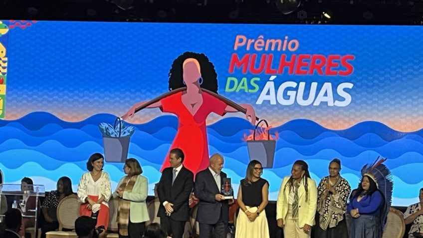 O presidente Luiz Inácio Lula da Silva e a primeira-dama, Janja da Silva, em premiação do Ministério da Pesca
